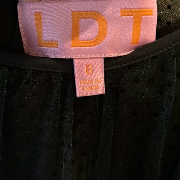 LDT | Black Polka Dot Dress Size: 6 - Picture 5 of 5